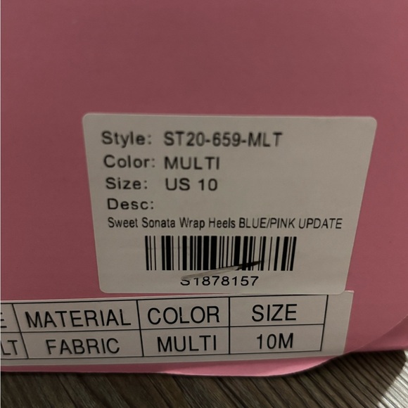 NIB Dolls Kill / Sugar Thrillz Blue & Pink Sweet Sonata Ballet Wrap Heels - Picture 9 of 13